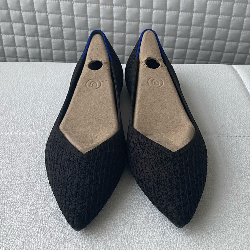 Rothy’s The Point Black Honeycomb Flat